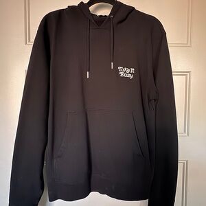 Sandro Black Hoodie with White Text